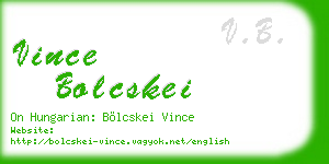 vince bolcskei business card
